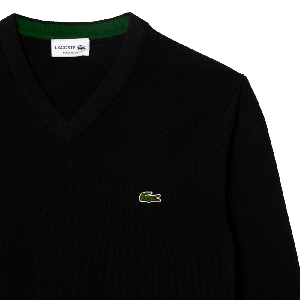 Lacoste Men's V-Neck Organic Cotton Sweater