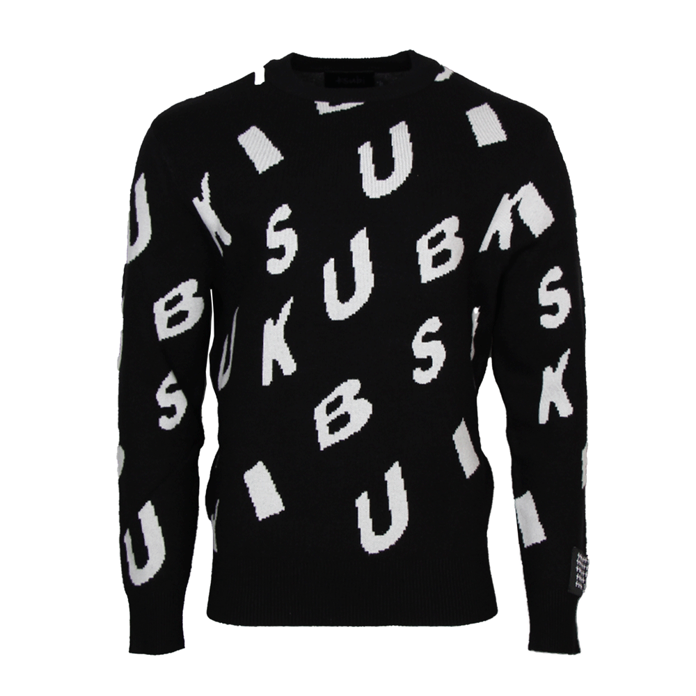 Ksubi Letters Knit Crew Black