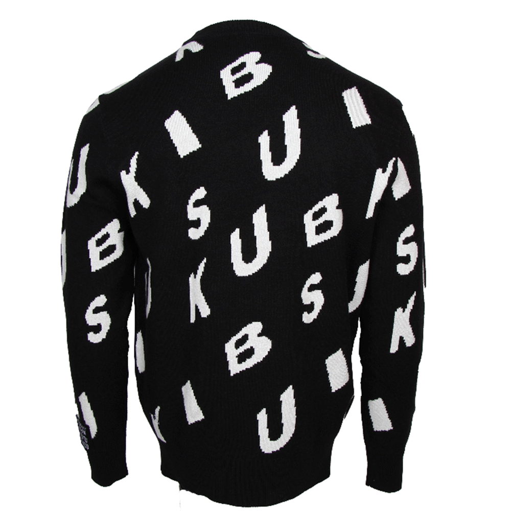 Ksubi Letters Knit Crew Black