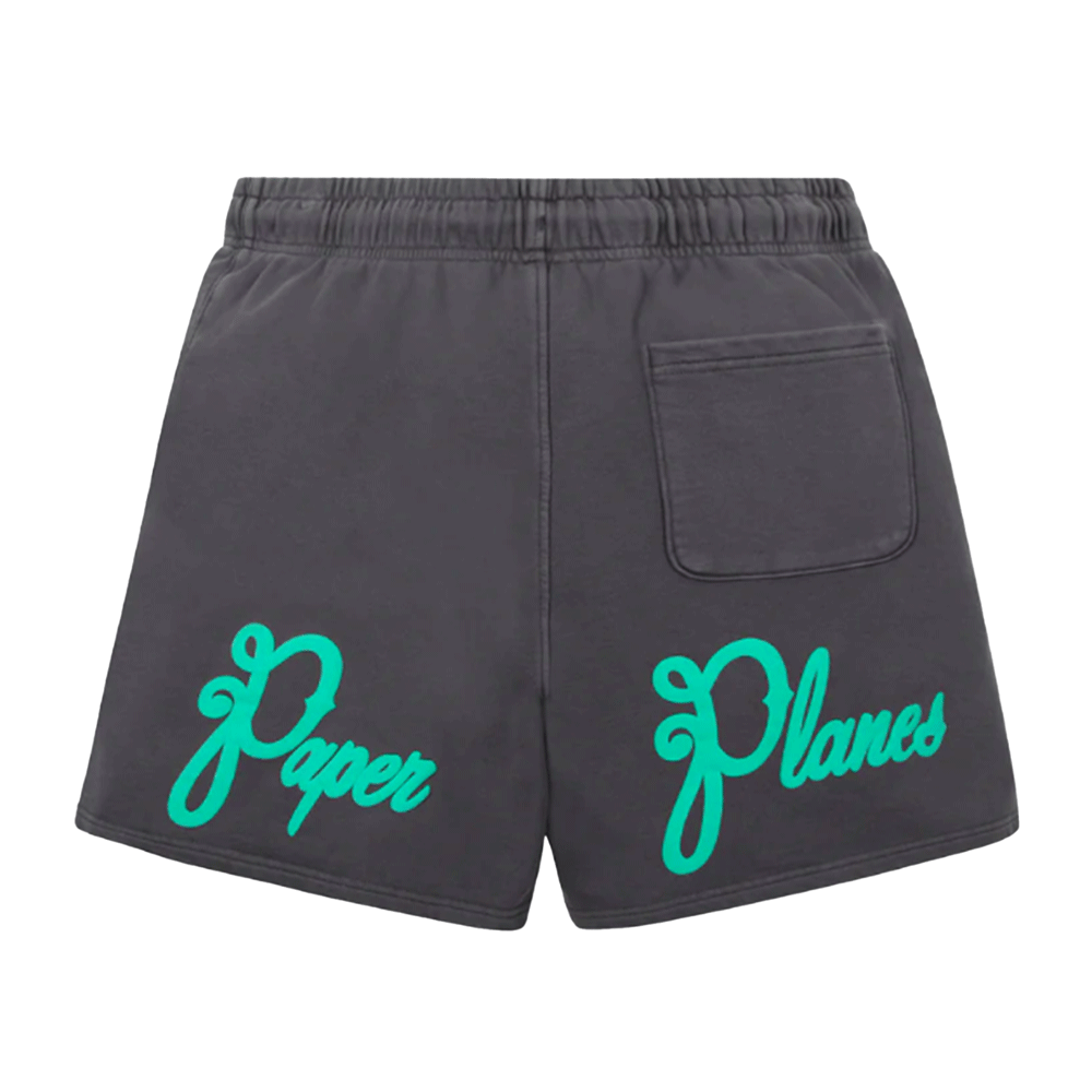 Paper Planes Script Logo Puff Print Short