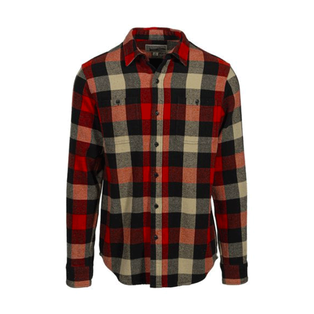 Schott Plaid Cotton Flannel Shirt