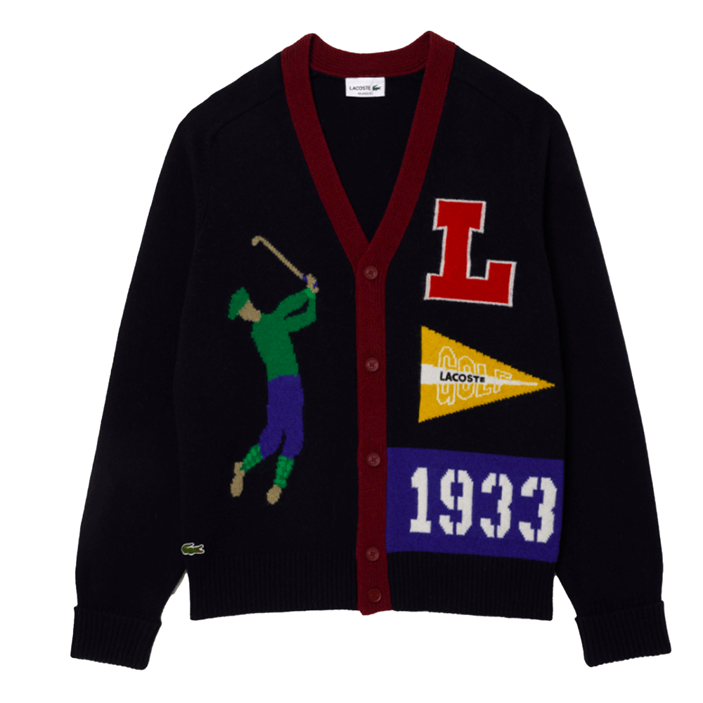 Lacoste Unisex Golfer Motif Cardigan