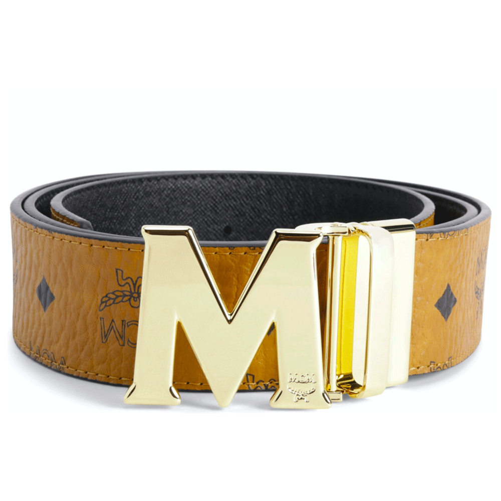 Mcm Claus Antique M Reversible Belt 1.75" in Visetos