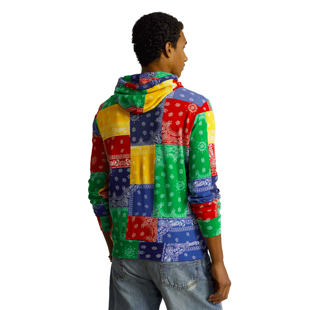 Polo Ralph Lauren Patchwork-Print Spa Terry Hoodie