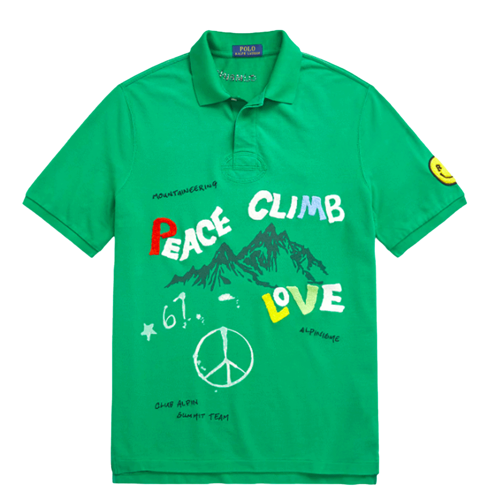 Polo Ralph Lauren Classic Fit Peace Climb Love Polo Shirt