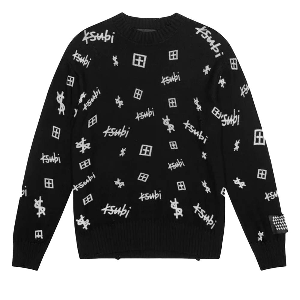 Ksubi Trash Box Knit Crew Black