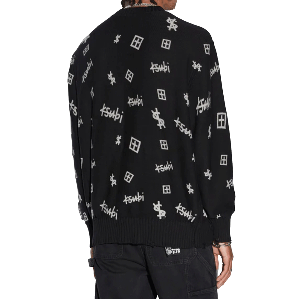 Ksubi Trash Box Knit Crew Black