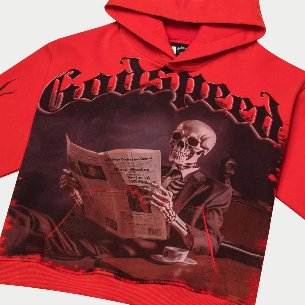 Godspeed Black Monday Hoodie (Red Wash)