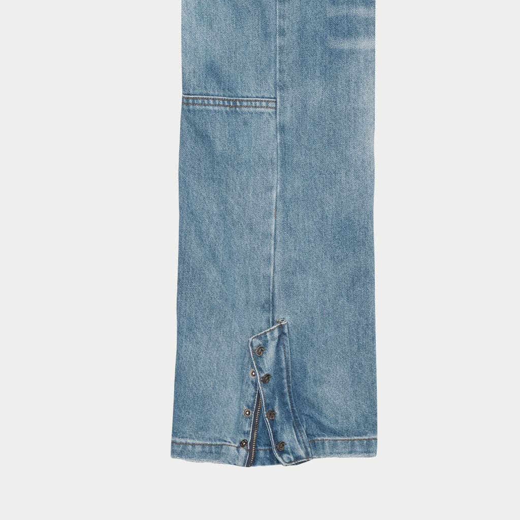 Godspeed Double pocket Flared Cargo Denim (Blue)