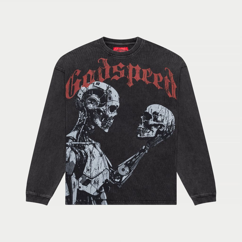 Godspeed Mankind vs Ai Long Sleeve (Black Wash)