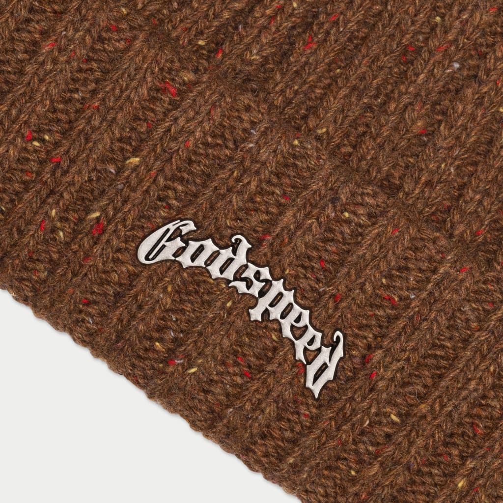 Godspeed Og Logo Emblem Beanie (Brown Speckle)