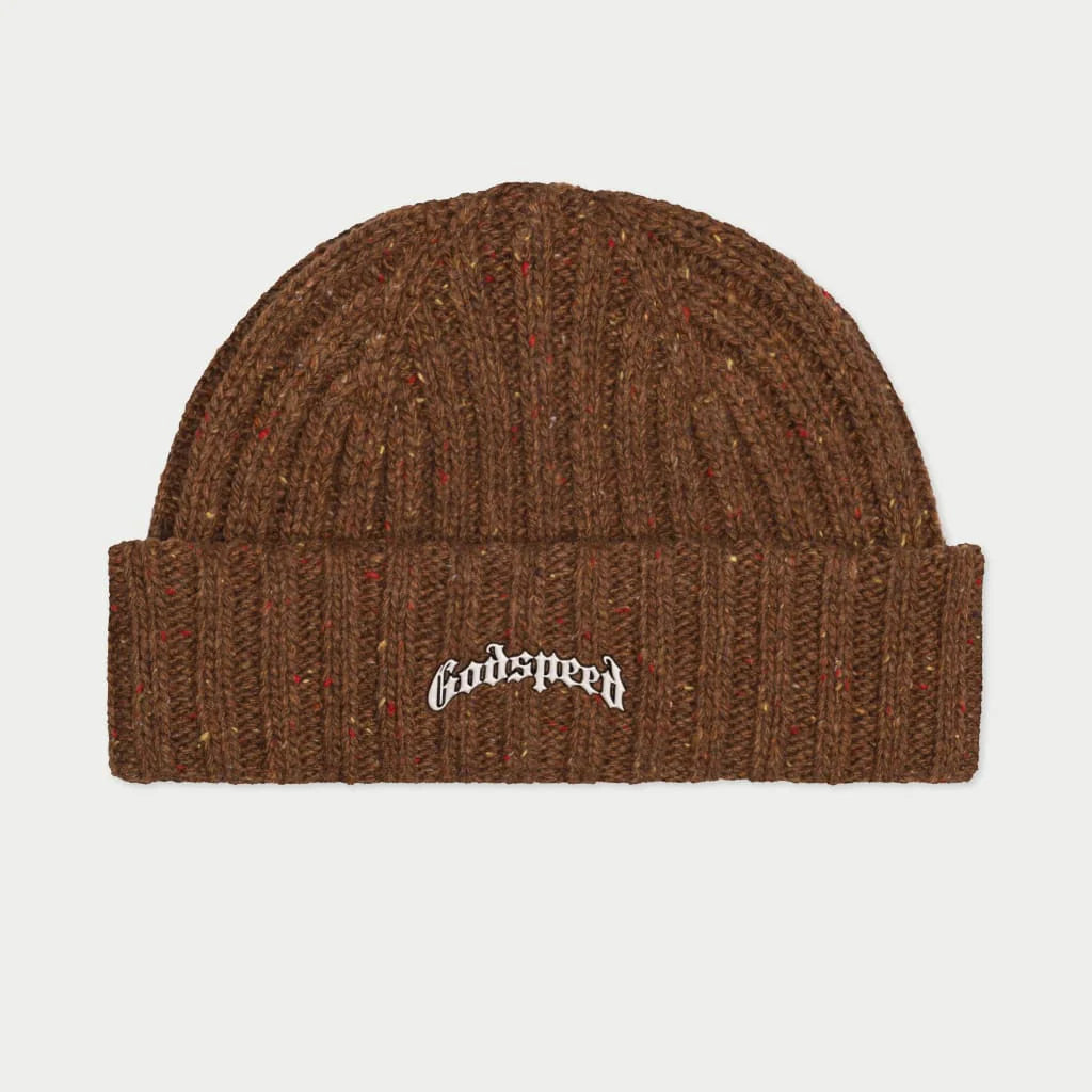 Godspeed Og Logo Emblem Beanie (Brown Speckle)
