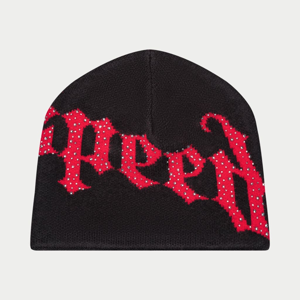 Godspeed OG Logo Studded Beanie (Black/Red)