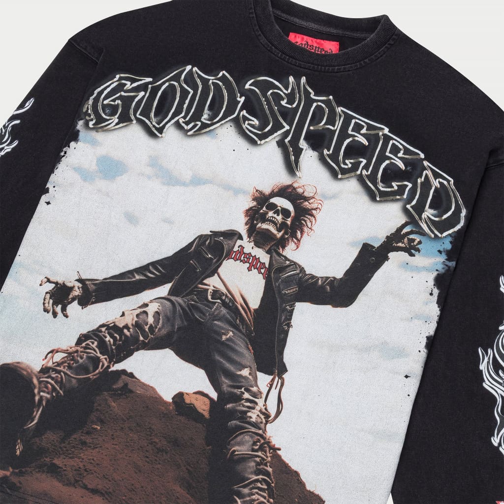 Godspeed Rocker L.S T-Shirt (Black Wash)