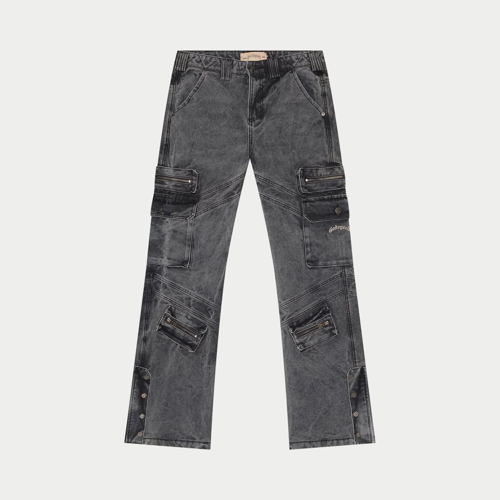 Godspeed Rockstar Flare Cargo Denim (Grey Wash)