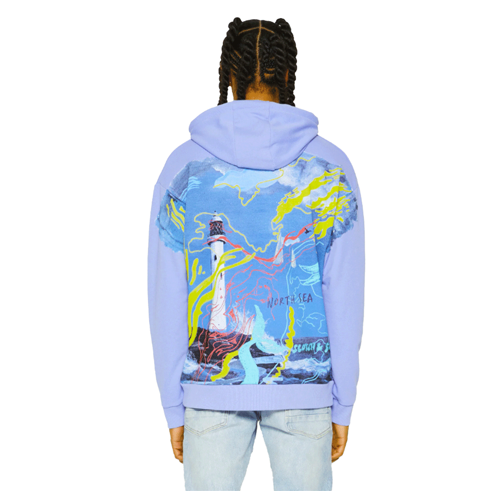 Scotch & Soda Back lighthouse Artwork Hoodie