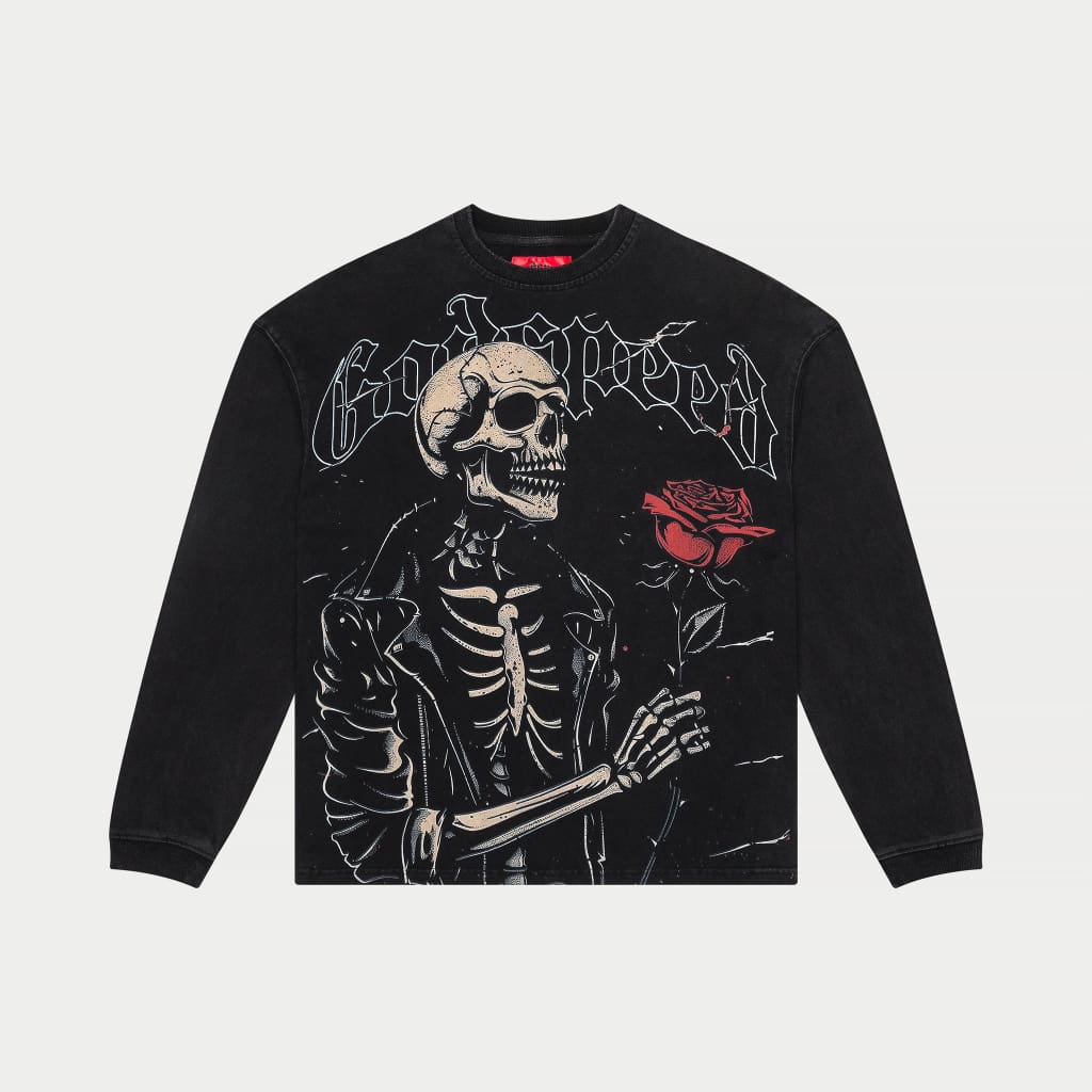 Godspeed Valentine Long Sleeve (Black Wash)